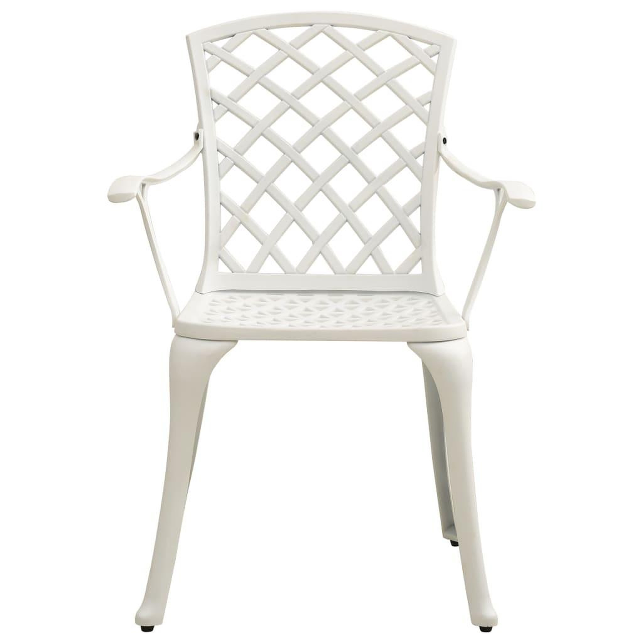 Voir la diapositive 5 : VIDAXL Ensemble de bistro 5 pcs Aluminium coule Blanc