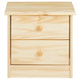 Voir la diapositive 3 : IDIMEX Table de chevet RONDO avec 2 tiroirs, table de nuit en pin massif, chevet en bois vernis naturel