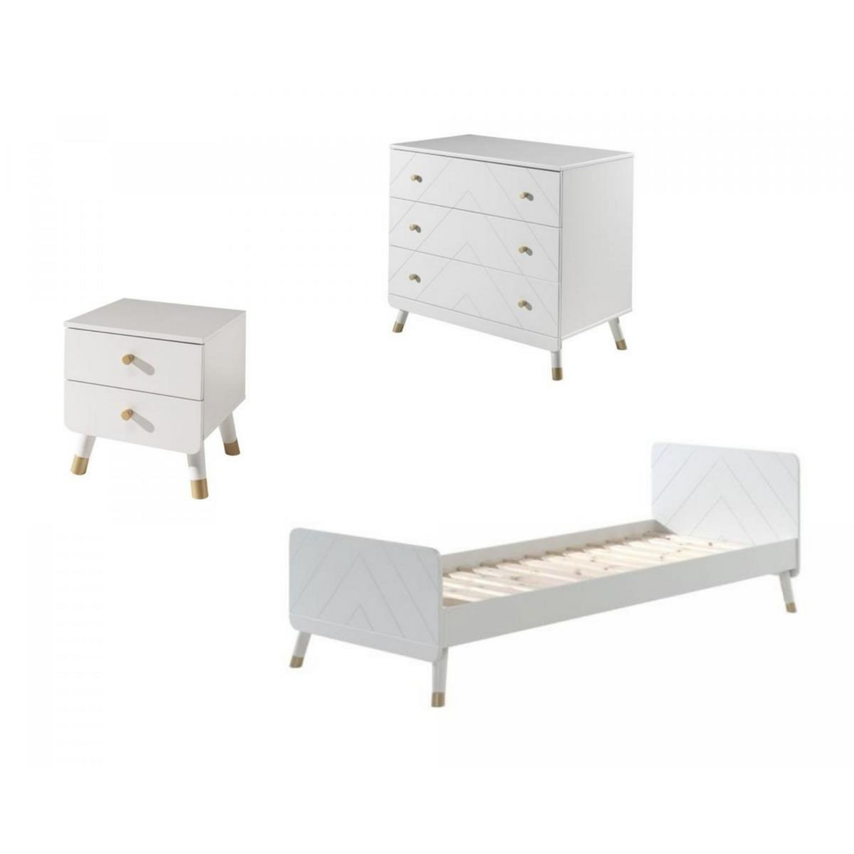 Vipack Composition 3 meubles Billy commode chevet