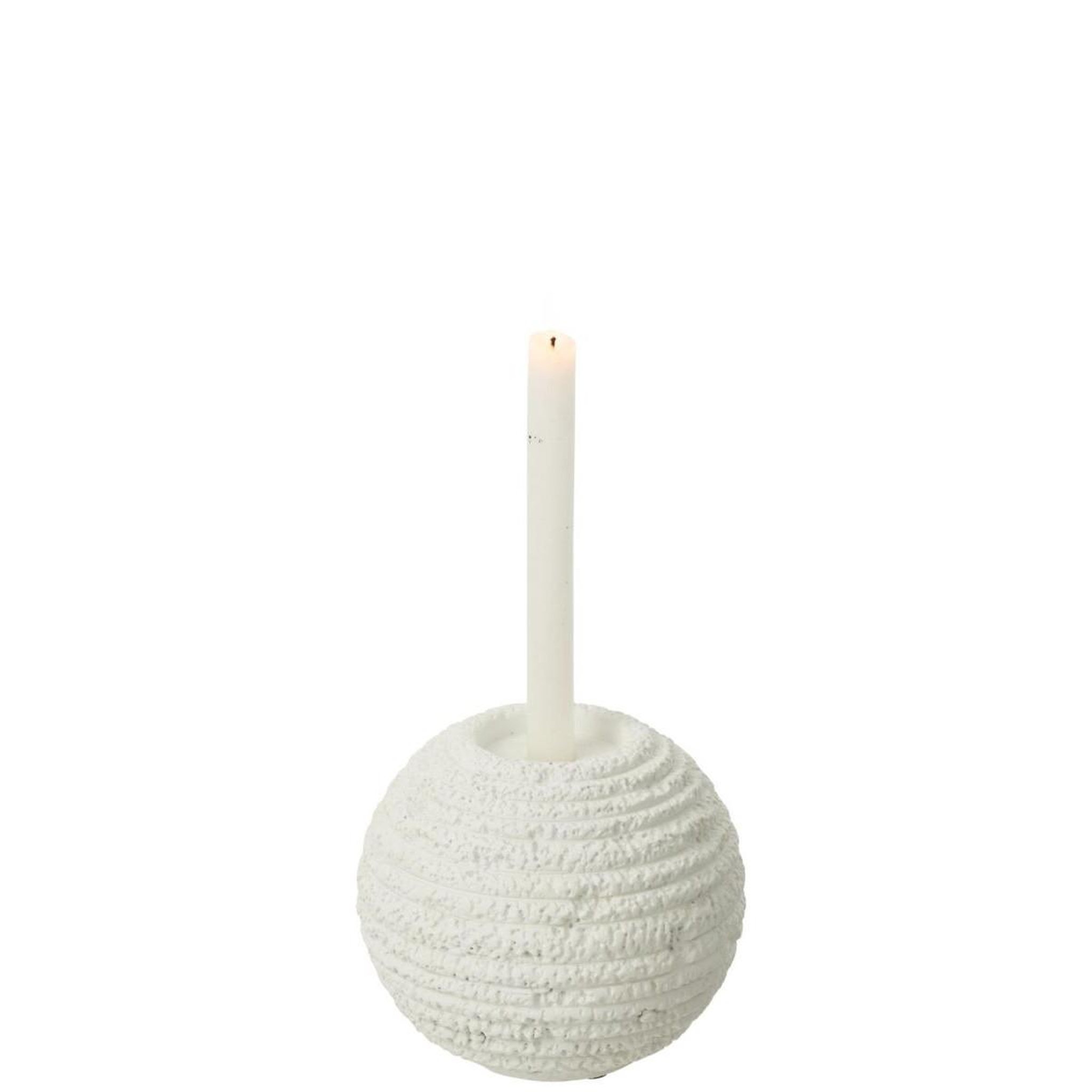 Voir la diapositive 2 : J-LINE Chandelier Rond en Ciment  Creta  18cm Blanc