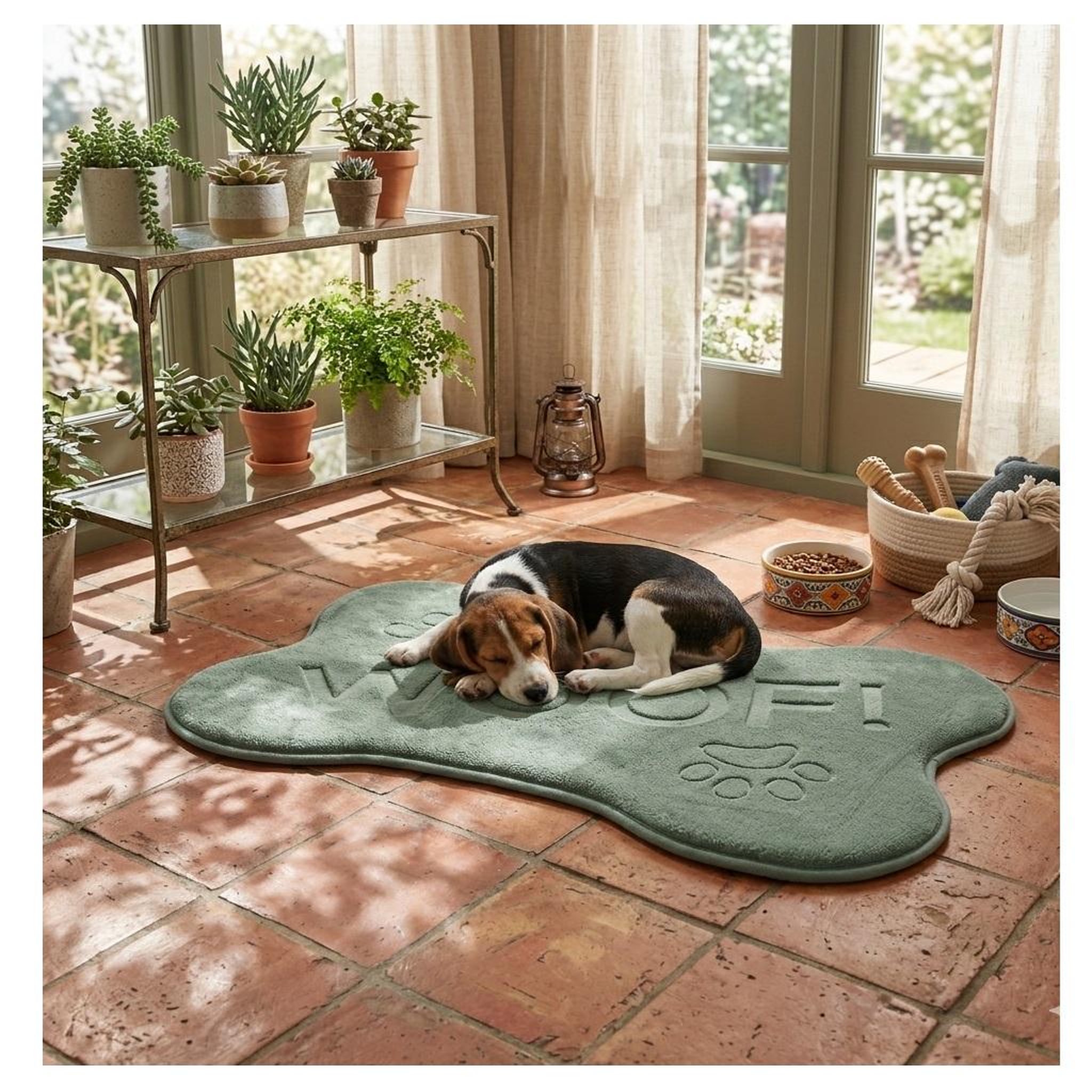 Voir la diapositive 3 : Eden Coussin en forme d'os pour chien mador