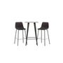 Voir la diapositive 4 : Paris Prix Ensemble Table de Bar & 2 Chaises  Tempe & Alexis  105cm Noyer & Marron