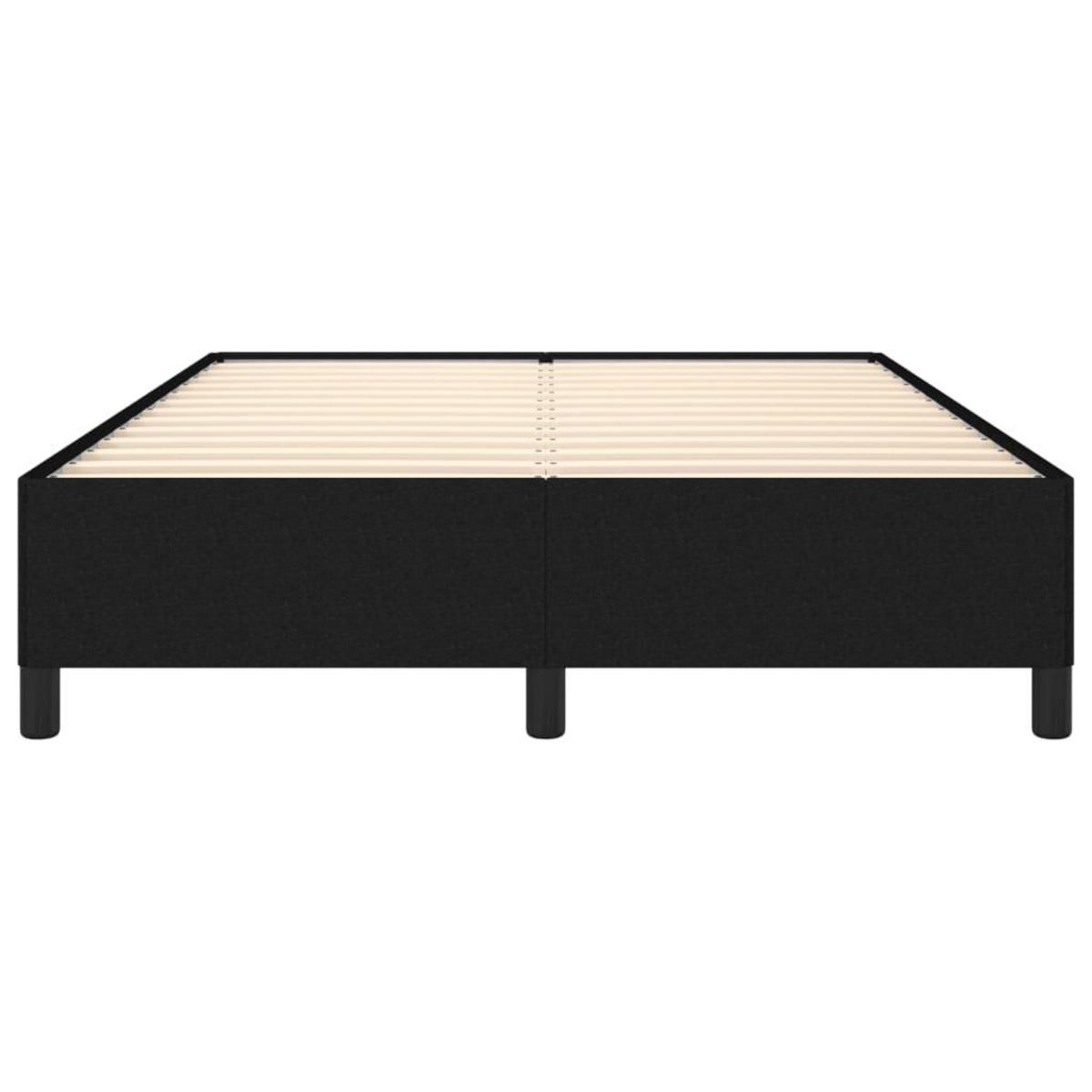 VIDAXL Cadre de lit sans matelas noir 140x200 cm tissu
