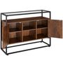 Voir la diapositive 2 : tectake Buffet style industriel Bois foncé industriel, rustique