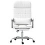 Voir la diapositive 3 : VIDAXL Fauteuil de massage inclinable de bureau Blanc Similicuir