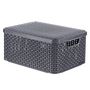 Voir la diapositive 2 : CURVER Curver Boîte de rangement avec couvercle Style M 18L Argente metallise