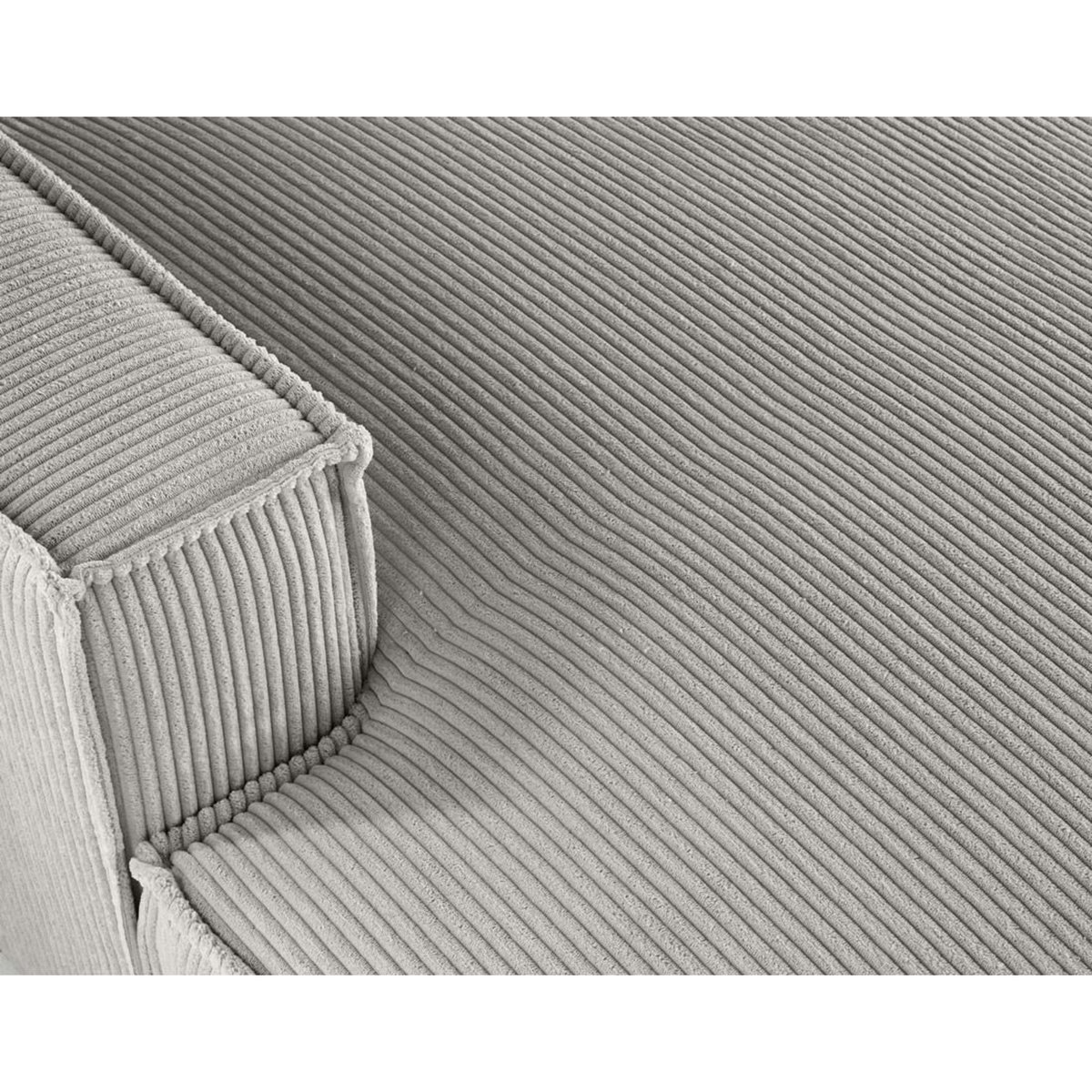 LISA DESIGN Spiaggia - canapé d'angle gauche - forme arrondie - 5 places - en velours côtelé