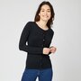 IN EXTENSO Gilet noir col rond femme