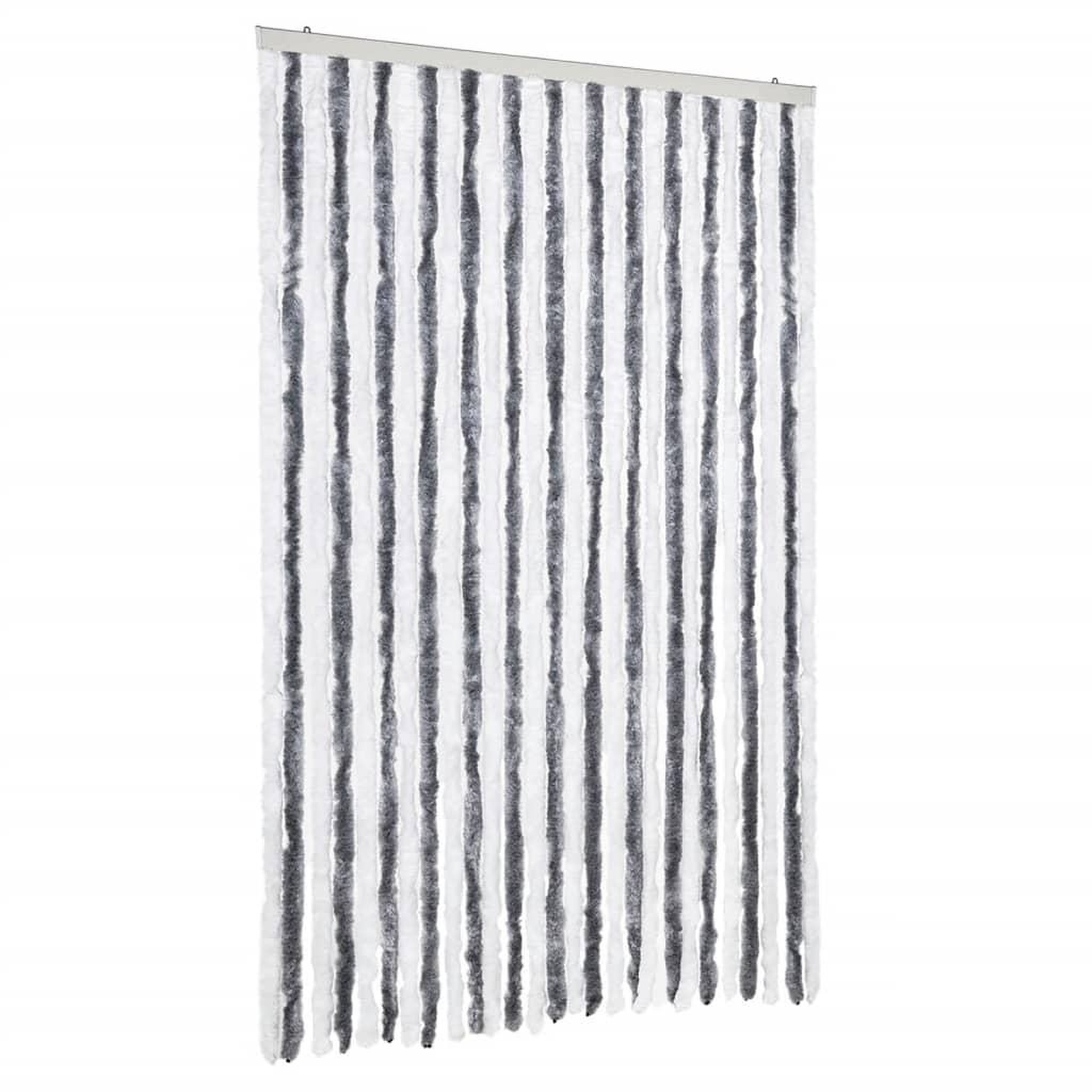 Voir la diapositive 2 : VIDAXL Moustiquaire gris et blanc 118x220 cm chenille