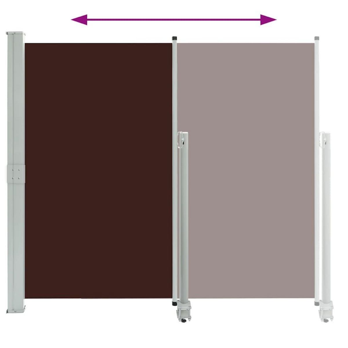 VIDAXL Auvent lateral retractable de patio 140 x 300 cm Marron