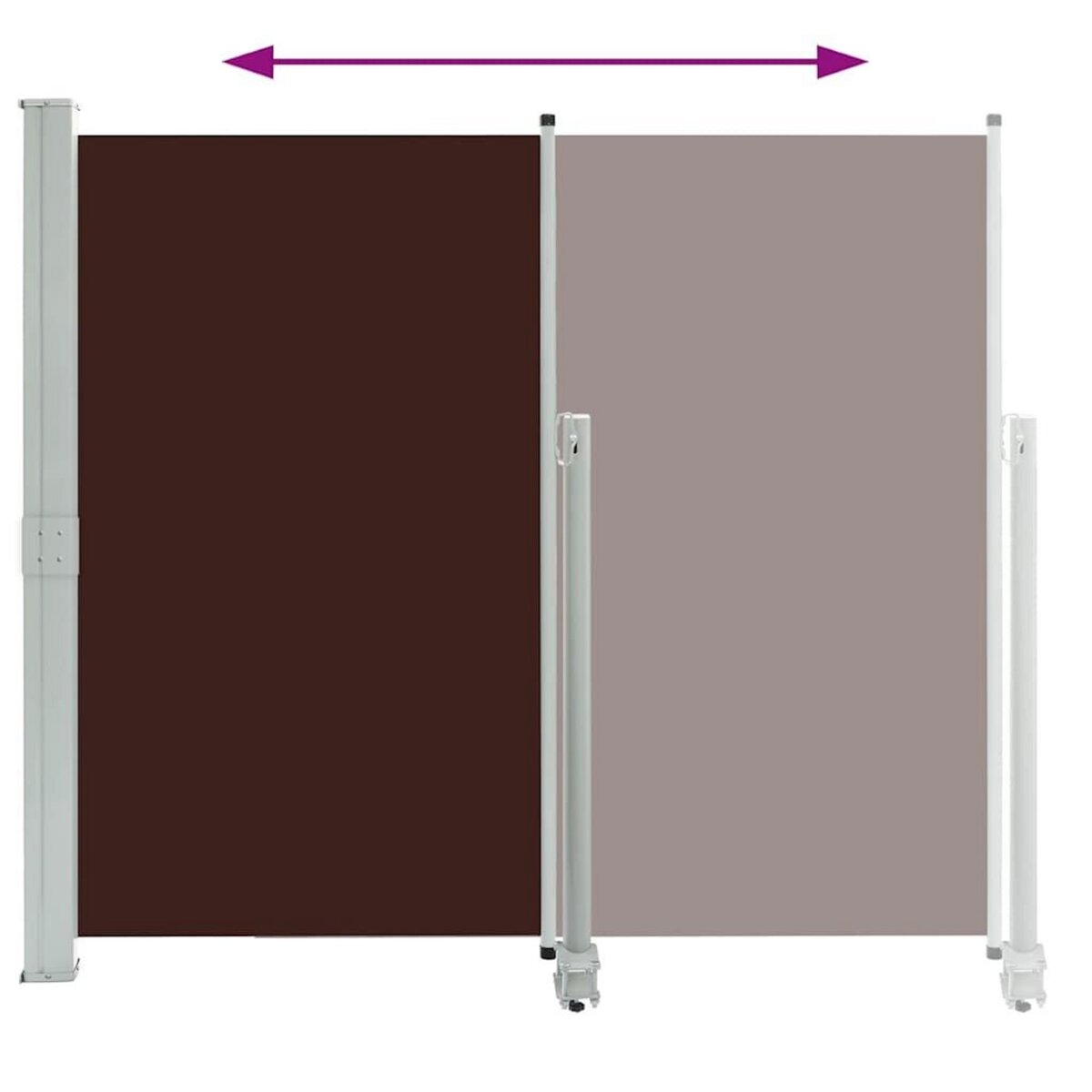 VIDAXL Auvent lateral retractable de patio 140 x 300 cm Marron
