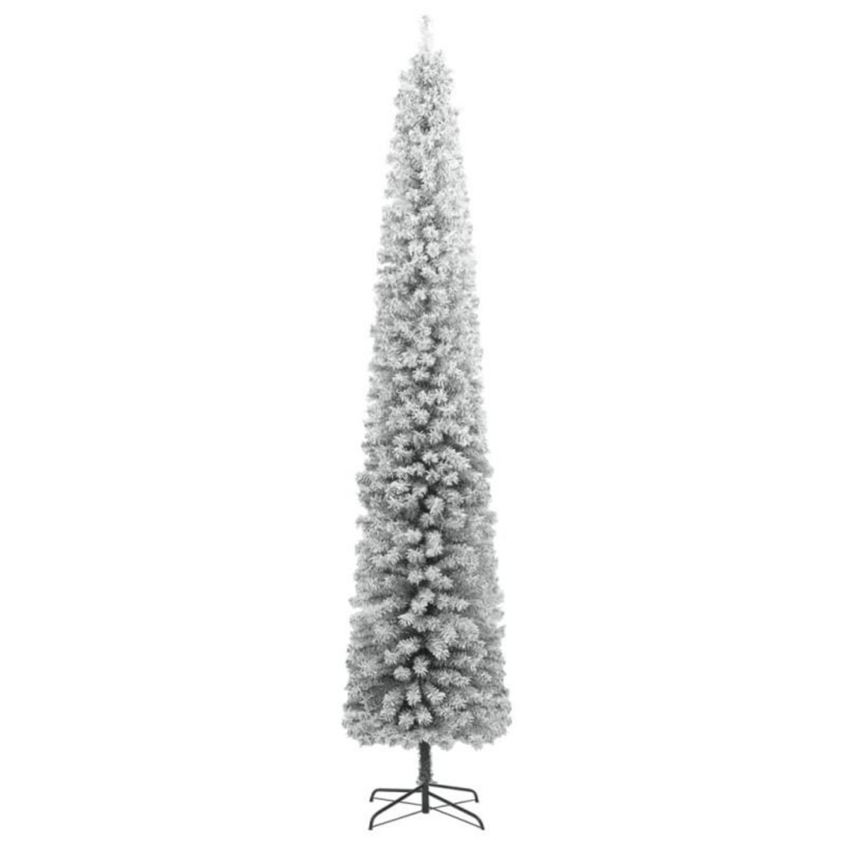 VIDAXL Sapin de Noël mince avec support et flocon de neige 300 cm PVC