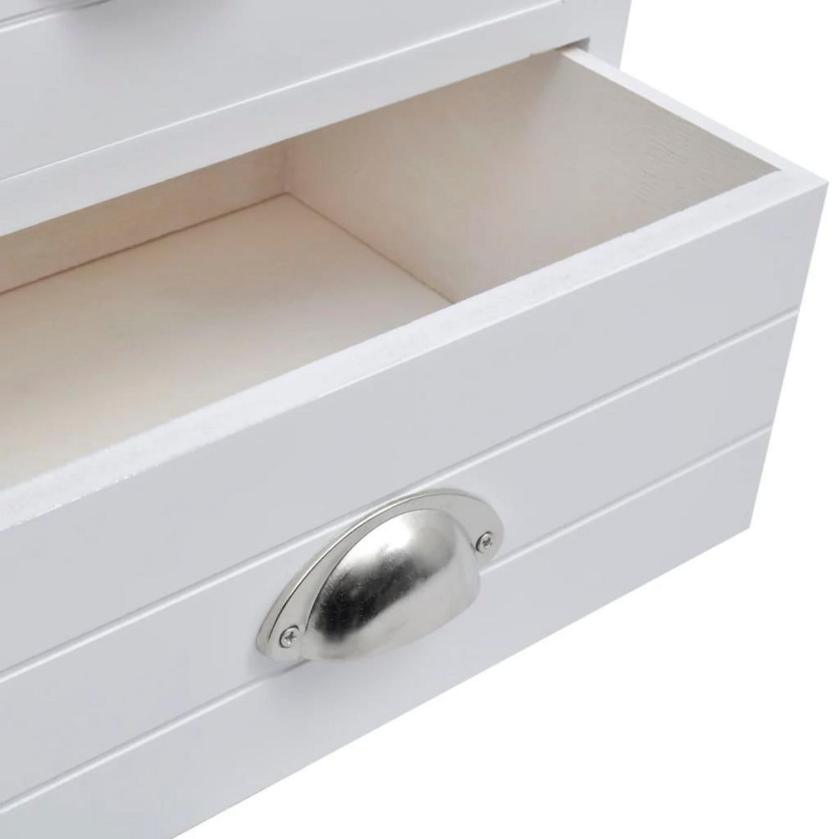 VIDAXL Table de chevet Blanc