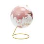 Voir la diapositive 2 : Paris Prix Globe Terrestre Déco  Girly  29cm Blanc & Rose