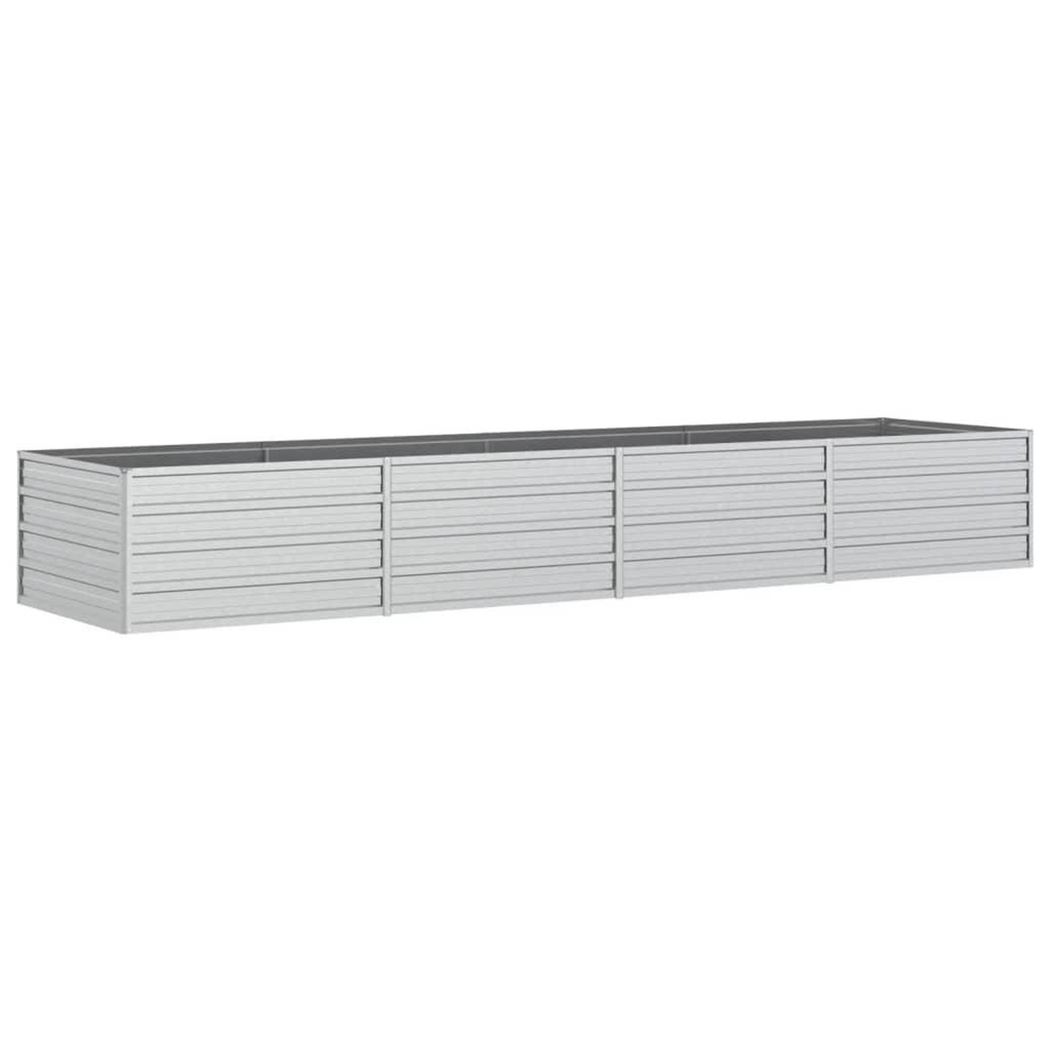 Voir la diapositive 2 : VIDAXL Lit sureleve de jardin 320x80x45 cm Acier galvanise Argente
