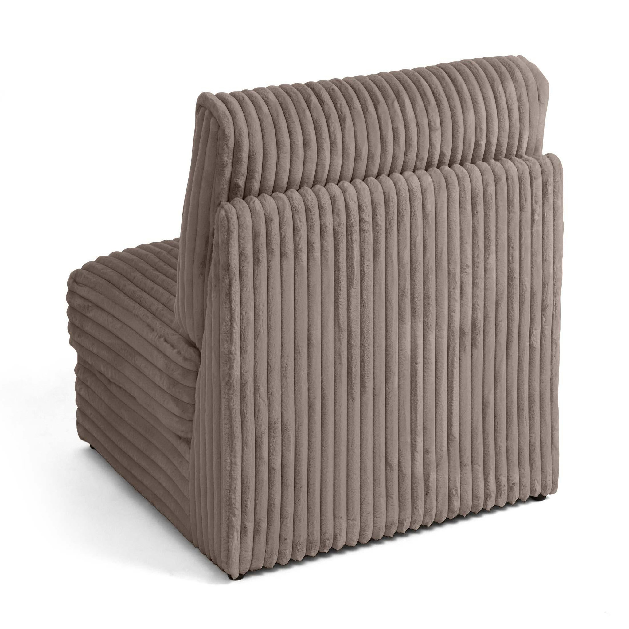 Voir la diapositive 4 : LISA DESIGN Jasper - module d'assise - en fausse fourrure côtelée