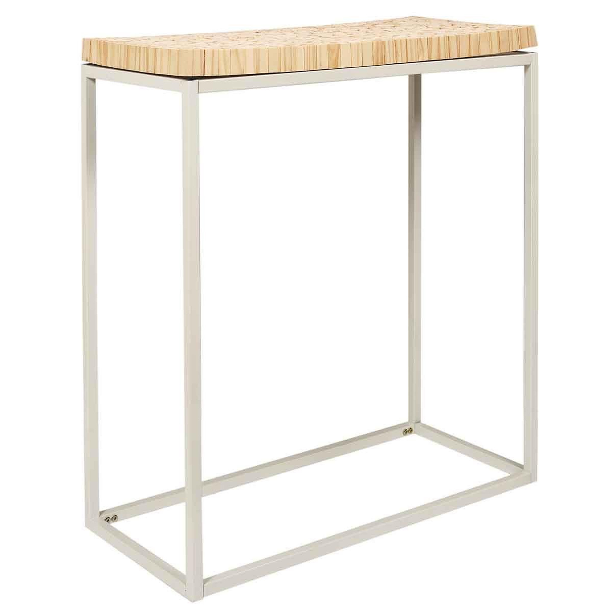 The Home Deco Factory Console en bois  rondin  84cm naturel