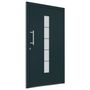 Voir la diapositive 4 : VIDAXL Porte d'entree Aluminium et PVC Anthracite 110x210 cm
