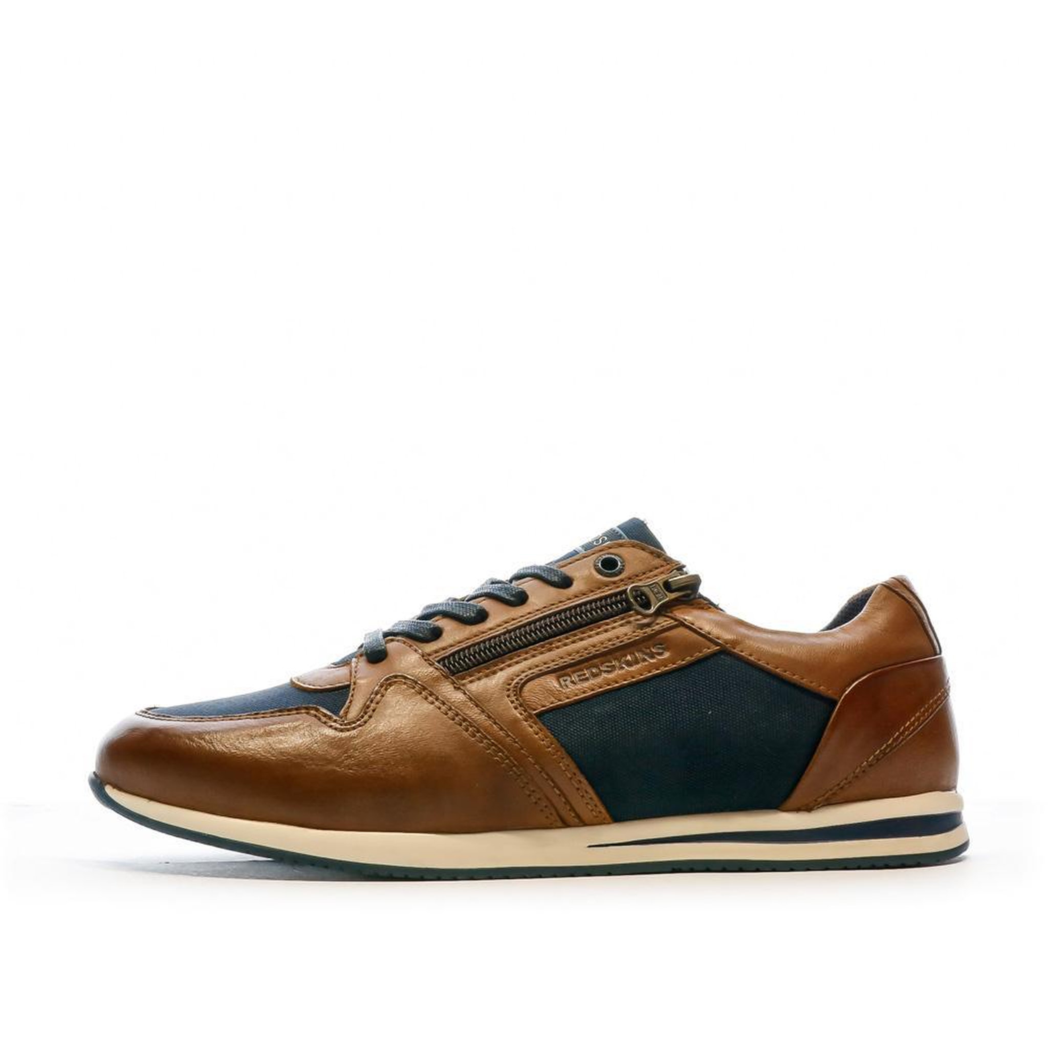 Voir la diapositive 1 : REDSKINS Baskets Marron/Marine Homme Redskins Lucide