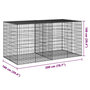 Voir la diapositive 6 : VIDAXL Panier gabion avec couvercle 200x100x100 cm fer galvanise