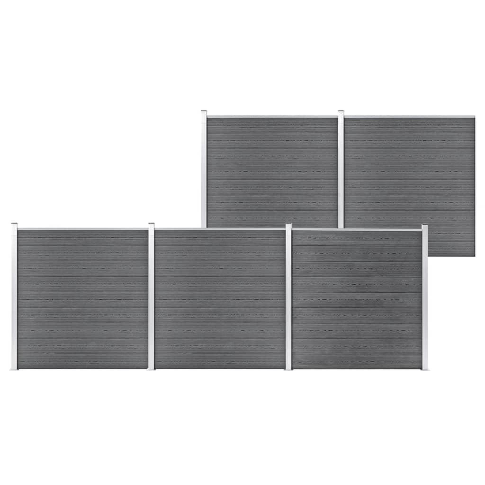 Voir la diapositive 1 : VIDAXL Cloture de jardin WPC 872x186 cm Gris