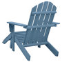 Voir la diapositive 4 : VIDAXL Chaise de jardin Adirondack avec pouf bois de sapin solide bleu