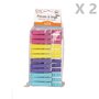 TOILINUX 48 Pinces à linge - Plastique - Multicolore