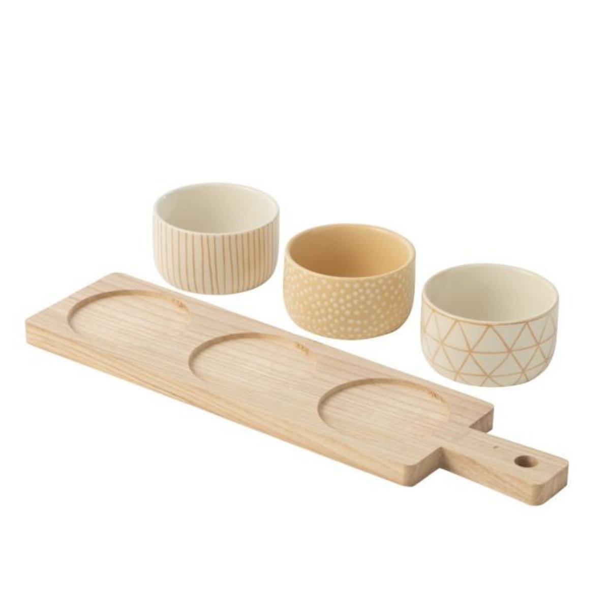 Paris Prix Service Apéritif 4 Pièces  Avery  39cm Crème & Blanc