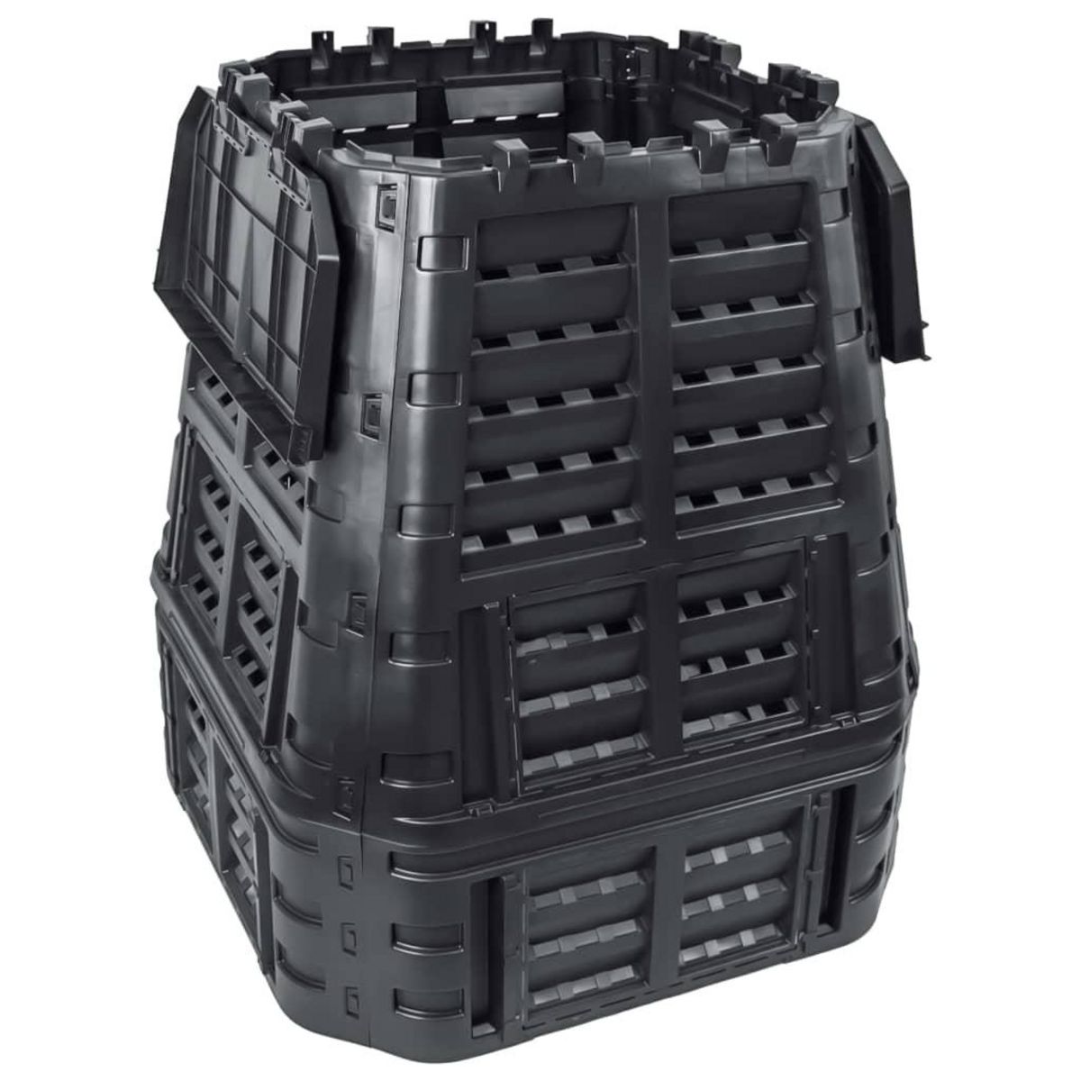 VIDAXL Composteur de jardin Noir 93,3x93,3x113 cm 740 L