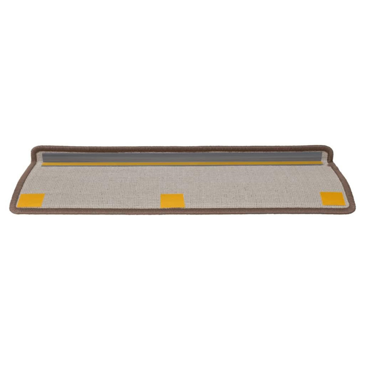 VIDAXL Tapis d'escalier 15 pcs 65x21x4 cm Marron