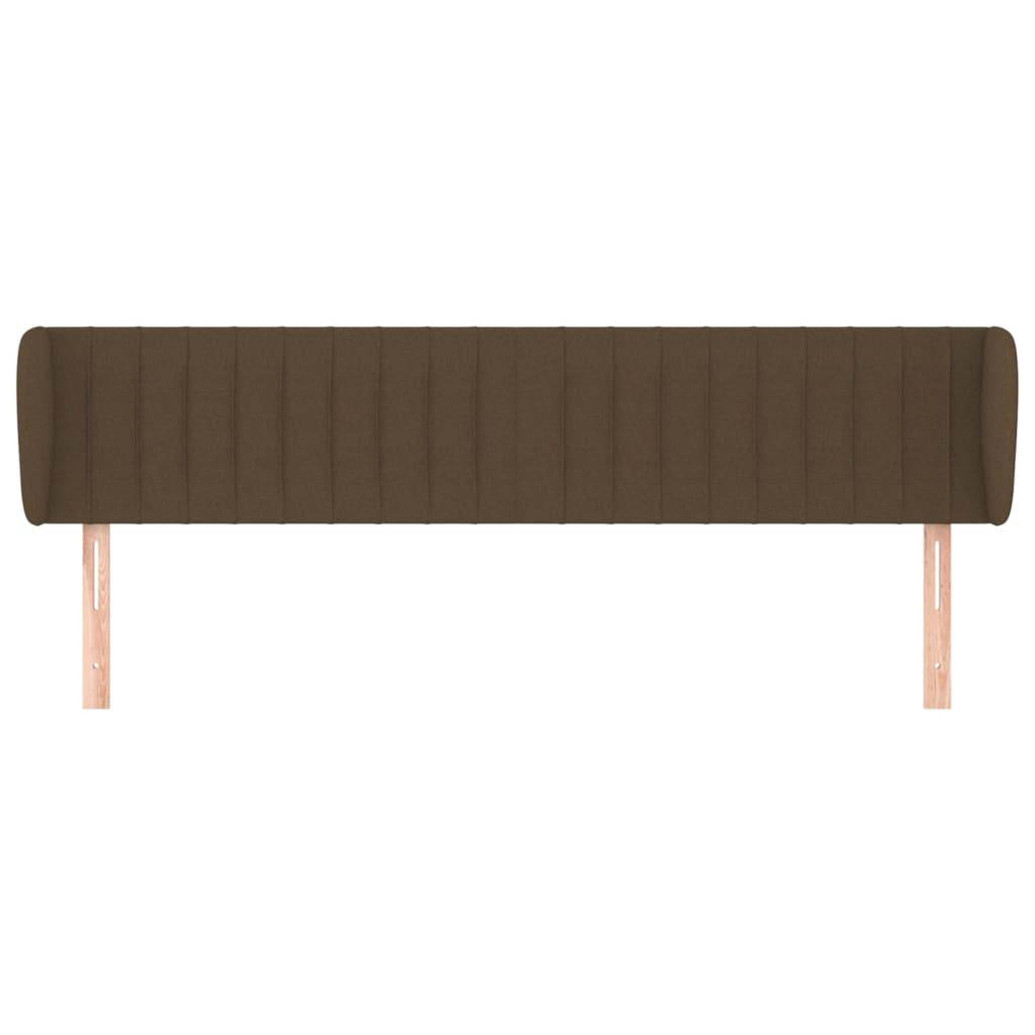 Voir la diapositive 3 : VIDAXL Tete de lit avec oreilles Marron fonce 163x23x78/88 cm Tissu