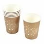 Voir la diapositive 1 : Paris Prix Lot de 6 Gobelets en Carton  Stardust  25cl Marron