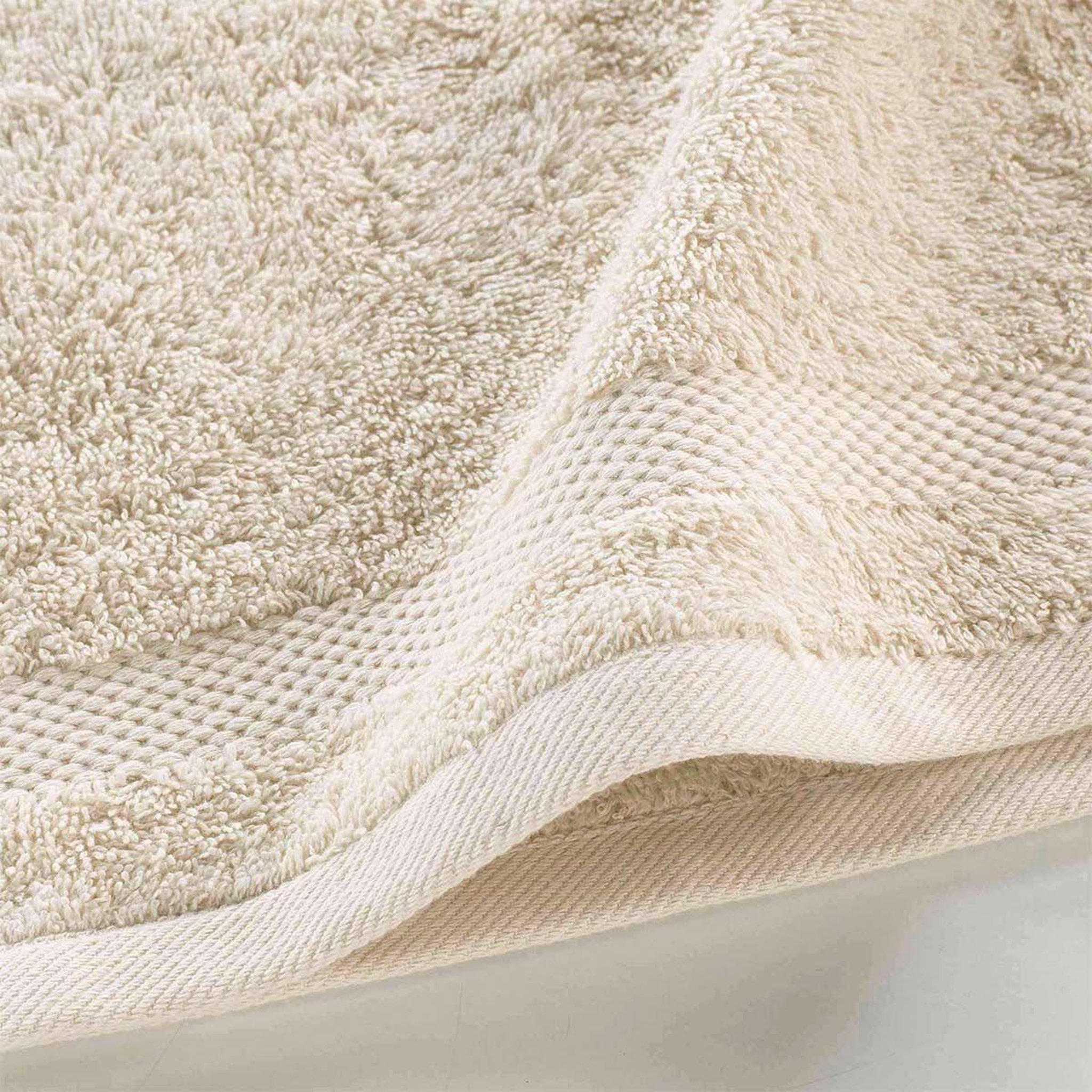 Voir la diapositive 2 : Douceur d'Intérieur Serviette Invité  Elegance  30x50cm Sable