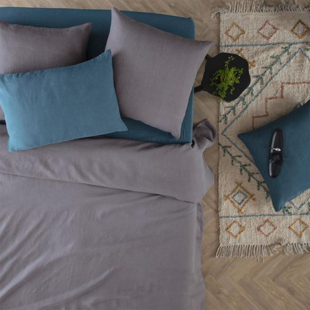 ATMOSPHERA Housse de couette 2 places 100% lin