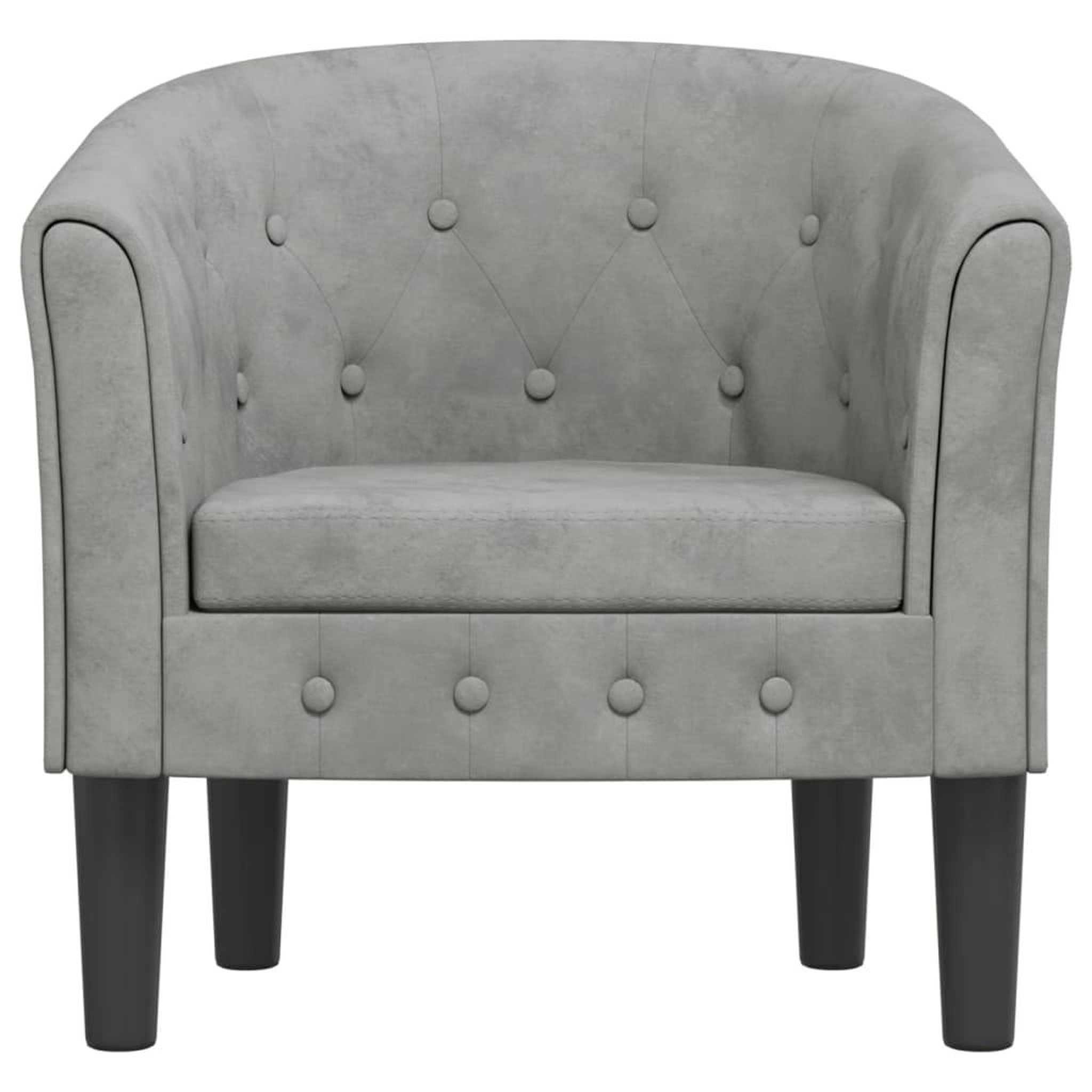 Voir la diapositive 3 : VIDAXL Chaise cabriolet gris clair velours