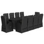 Voir la diapositive 2 : VIDAXL Ensemble a manger de jardin 11 pcs coussins noir resine tressee