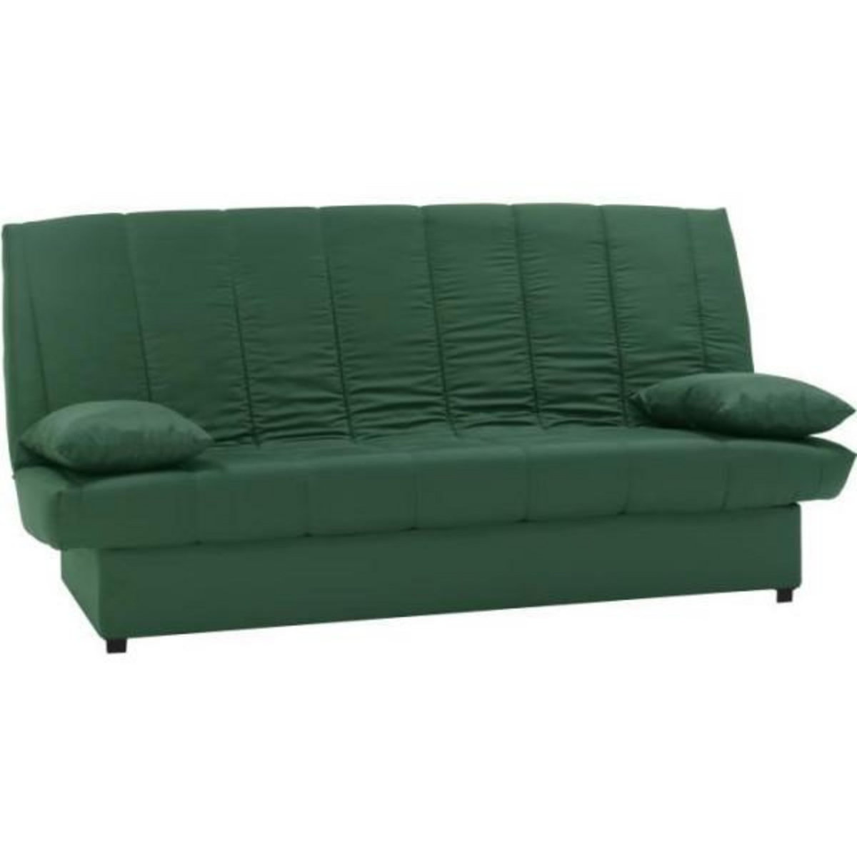 MARKET24 Banquette clic clac 3 places - Tissu 100% coton Vert - Style Contemporain - L 190 x P92 cm - MILA