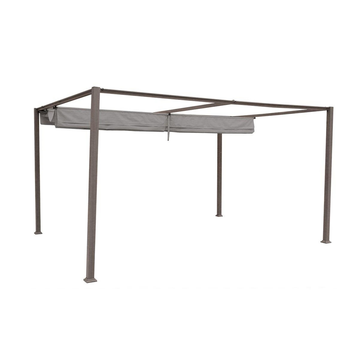 HESPERIDE Tonnelle de jardin en aluminium noisette Palmeira - 4 x 3 m - Hespéride