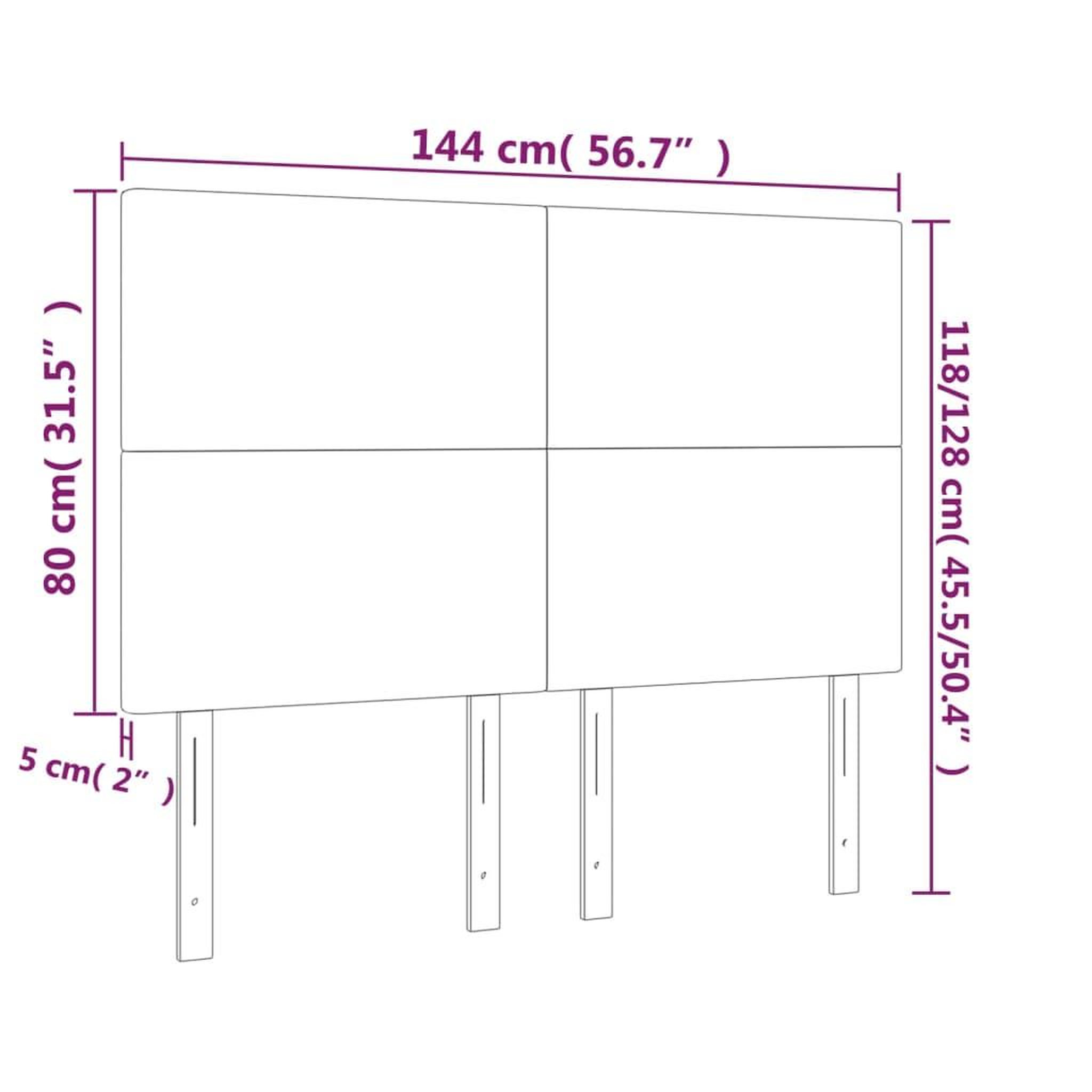 Voir la diapositive 6 : VIDAXL Tetes de lit 4 pcs Gris fonce 72x5x78/88 cm Velours
