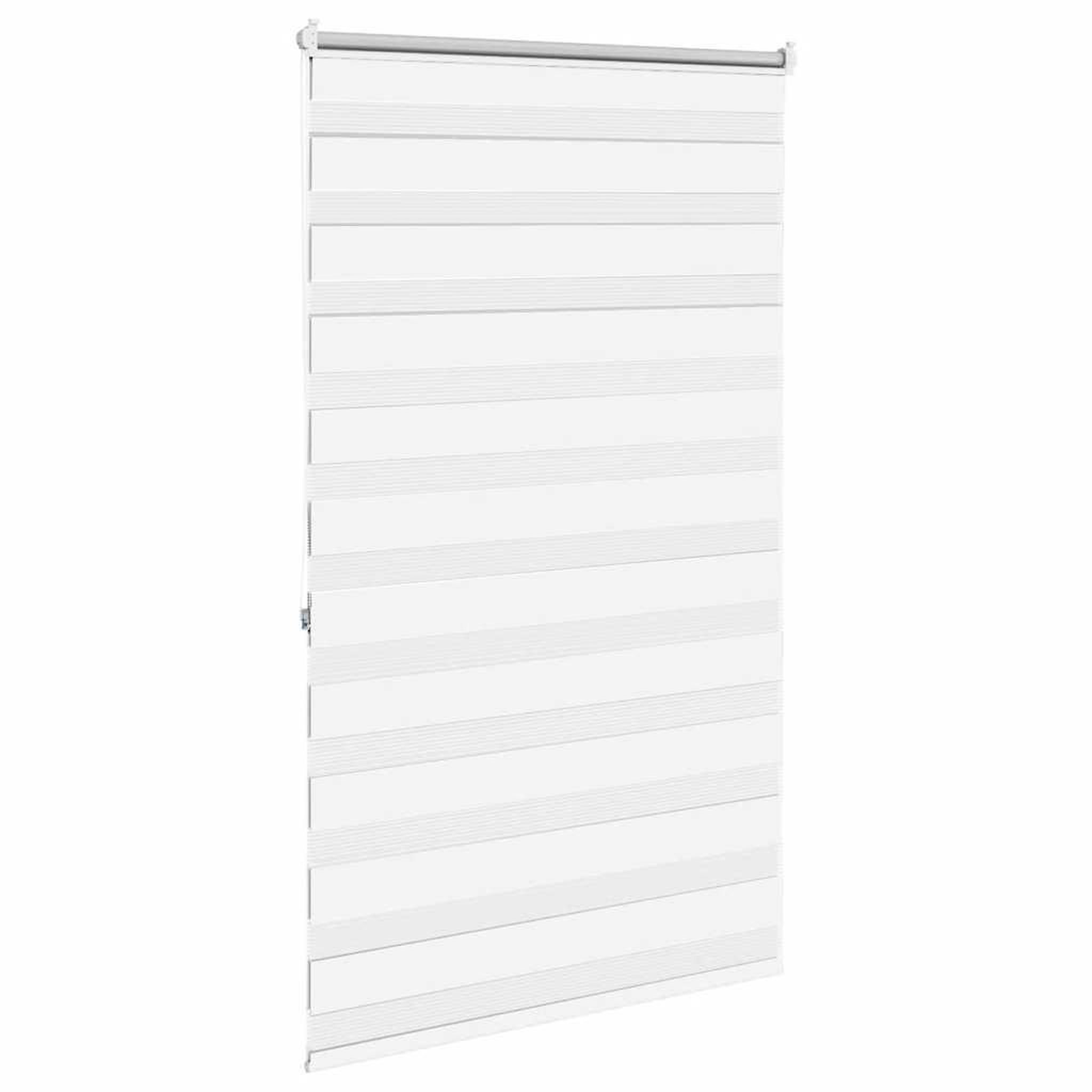 Voir la diapositive 4 : VIDAXL Store venitien zebre 100,9 x 175 cm, largeur du tissu 96,7 cm, blanc