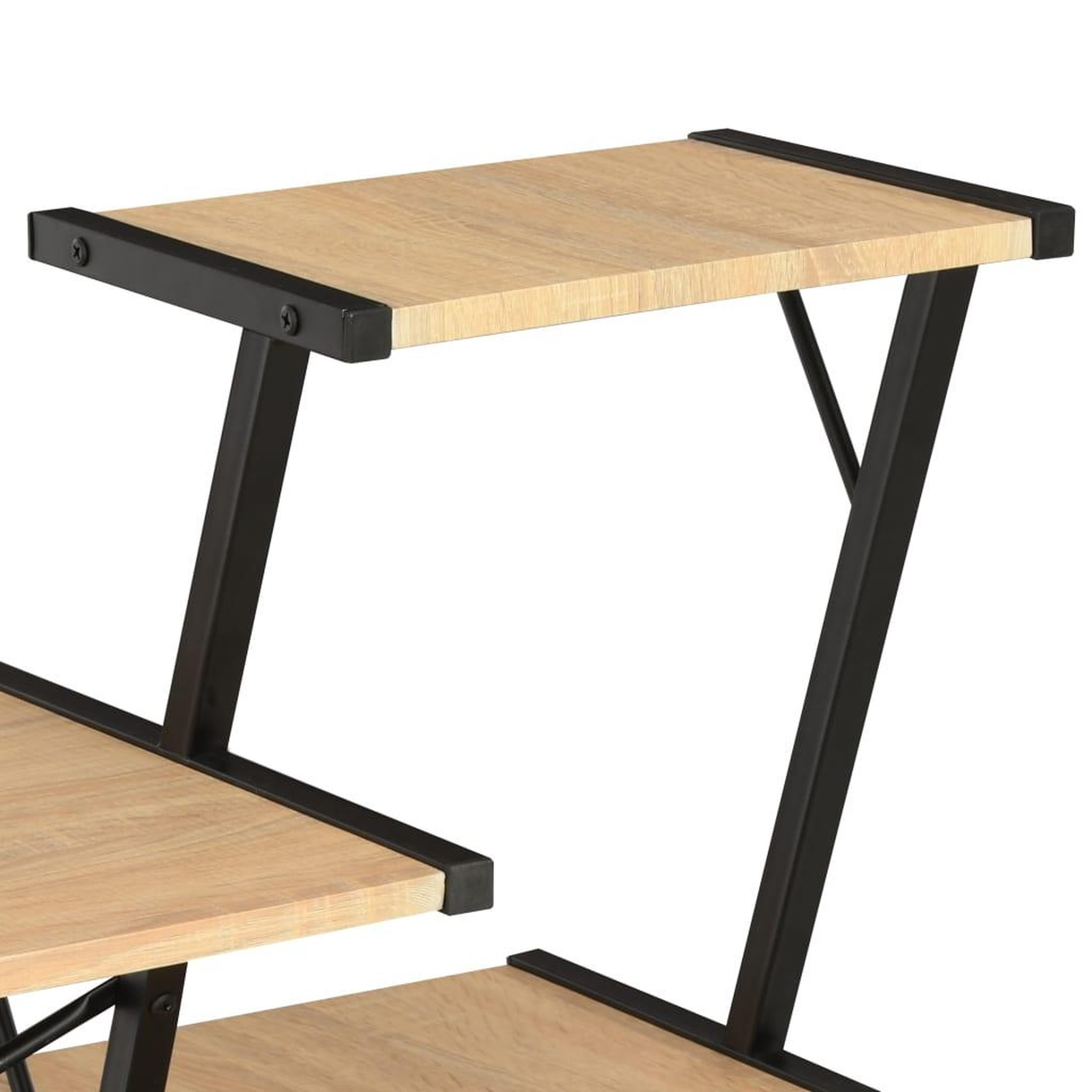Voir la diapositive 5 : VIDAXL Bureau avec etagere Noir et chene 116x50x93 cm