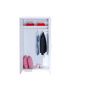Voir la diapositive 2 : Armoire de chambre 2 portes avec penderie en pin massif blanc ULLI