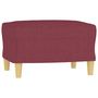 Voir la diapositive 5 : VIDAXL Ensemble de canapes 3 pcs avec coussins rouge bordeaux tissu