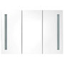 Voir la diapositive 3 : VIDAXL Armoire de salle de bain à miroir LED 89x14x62cm Blanc brillant