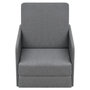 Voir la diapositive 2 : VIDAXL Fauteuil convertible gris clair tissu
