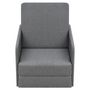Voir la diapositive 2 : VIDAXL Fauteuil convertible gris clair tissu