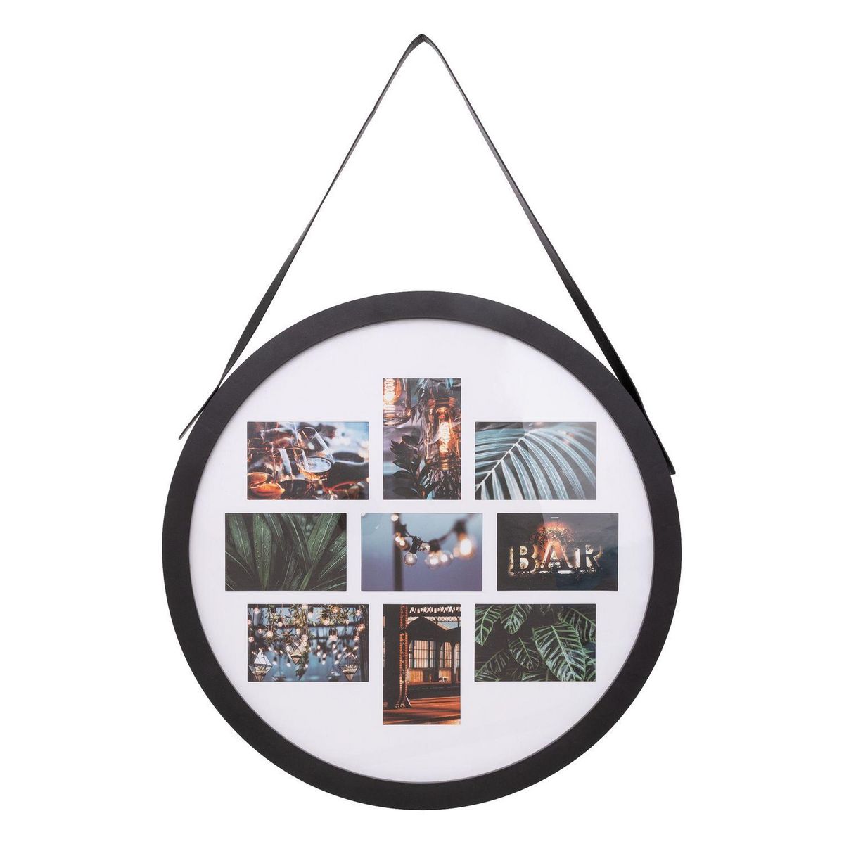 ATMOSPHERA Pêle mêle à suspendre 9 photos - Noir