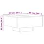 Voir la diapositive 6 : VIDAXL Table basse Sonoma gris 60x60x31,5 cm Bois d'ingenierie