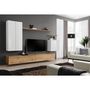 Voir la diapositive 2 : Paris Prix Meuble TV Mural Design  Switch II  270cm Blanc & Naturel
