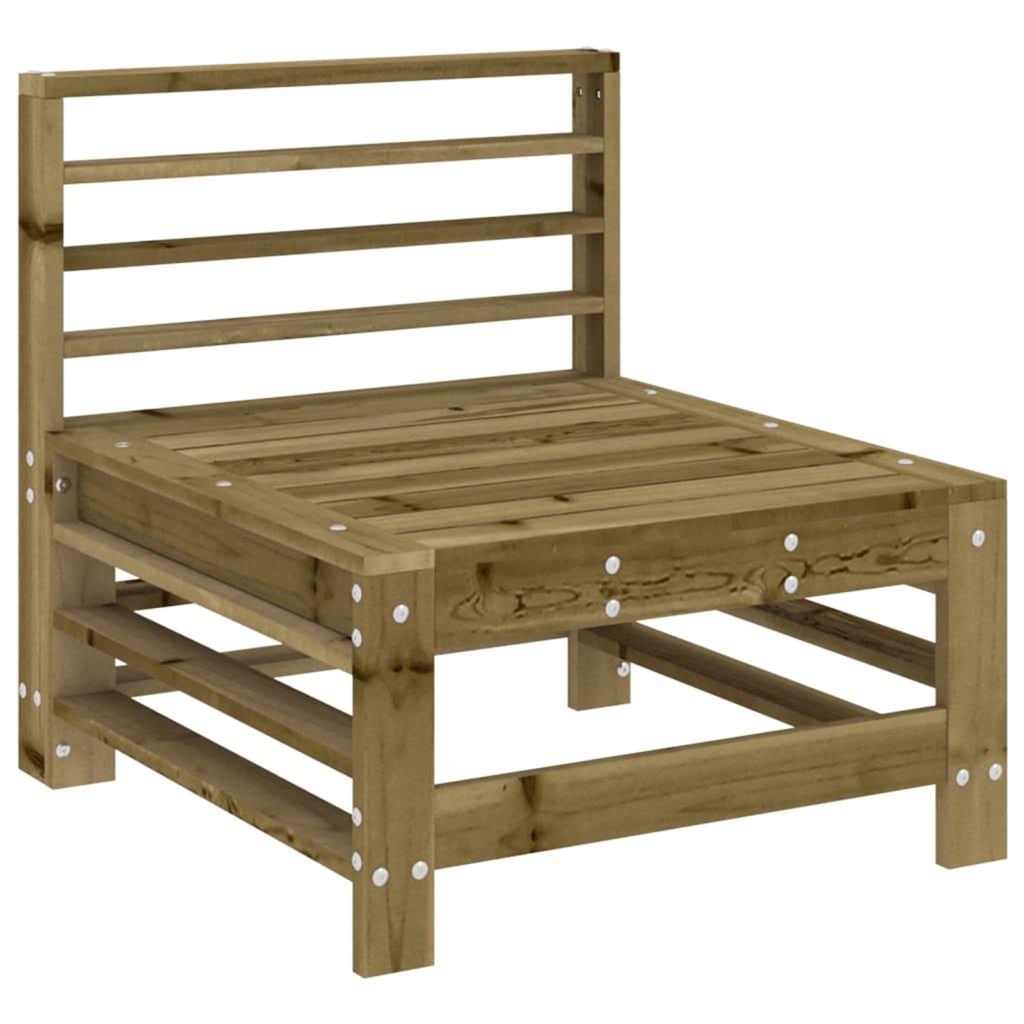 Voir la diapositive 4 : VIDAXL Salon de jardin 7 pcs bois de pin impregne